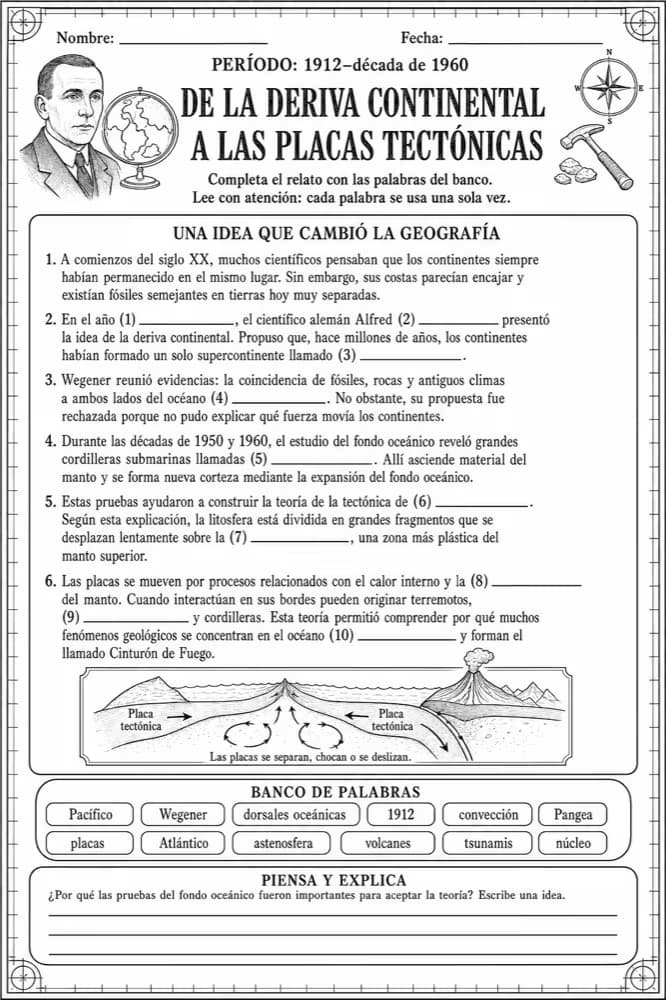 Recurso didáctico sobre placas tectónicas